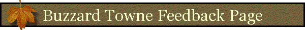 Buzzard Towne Feedback Page
